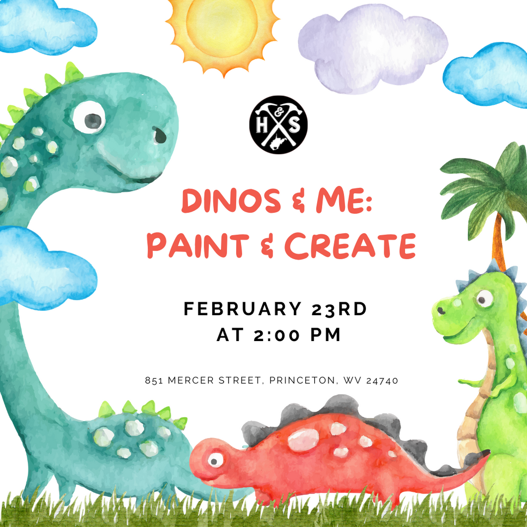 02/23/25 Dinos & Me: Paint & Create 2:00 PM