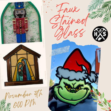 11/04/24 Holiday Glow: Faux Stained Glass  6:00 PM